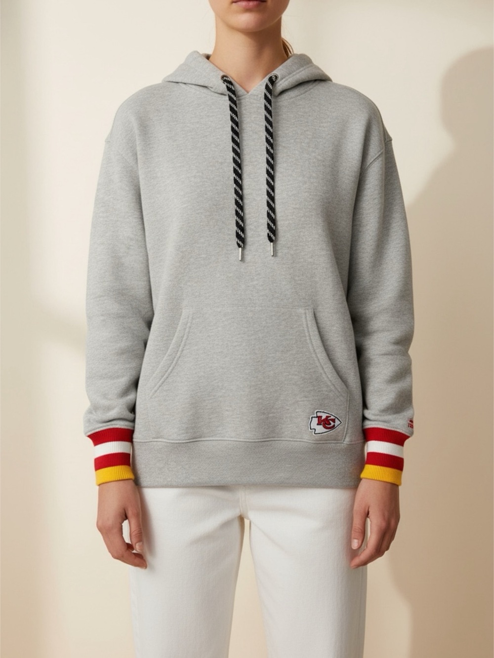 Women’s NFL Gray Kansas City Chiefs Hoodie (XS)